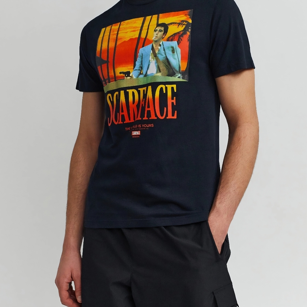 Reason Brand Scarface Graphic Black T-Shirt World Is Yours Size M NWT BA-2769
